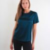 MAGLIA A MANICHE CORTE SATIN - Verde, S