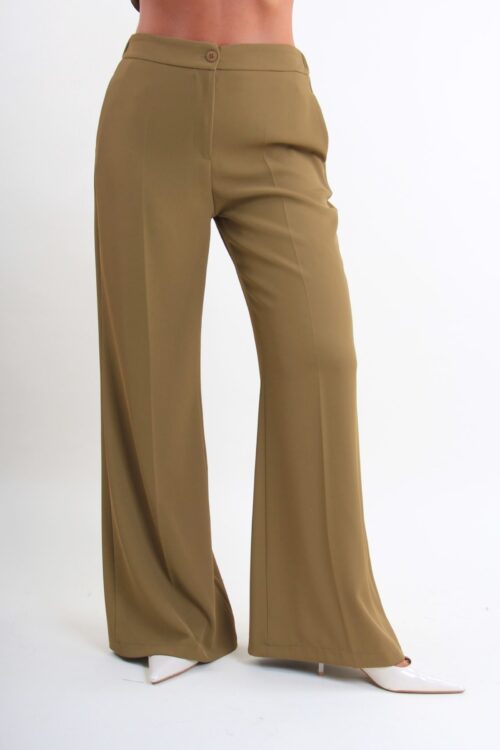 Alternative view of PANTALONI A PALAZZO IN TESSUTO FLUIDO