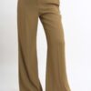 PANTALONI A PALAZZO IN TESSUTO FLUIDO - Verde, L