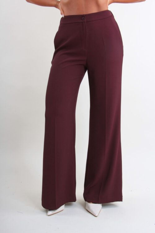 PANTALONI A PALAZZO IN TESSUTO FLUIDO