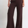 PANTALONI A PALAZZO IN TESSUTO FLUIDO - Moro, XL