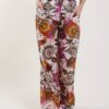 PANTALONI IN COTONE CON STAMPA FANTASIA - Burro, TU