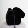 BORSA SECCHIELLO IN ECO-PELLICCIA - Nero, TU