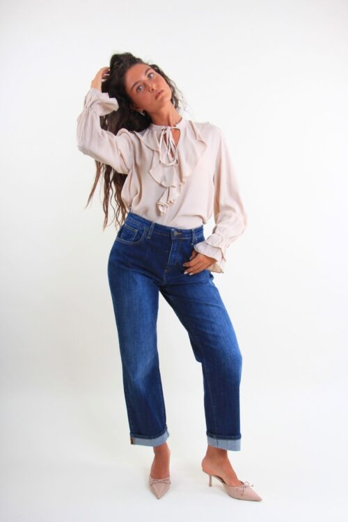 JEANS RELAXED FIT CON RISVOLTO