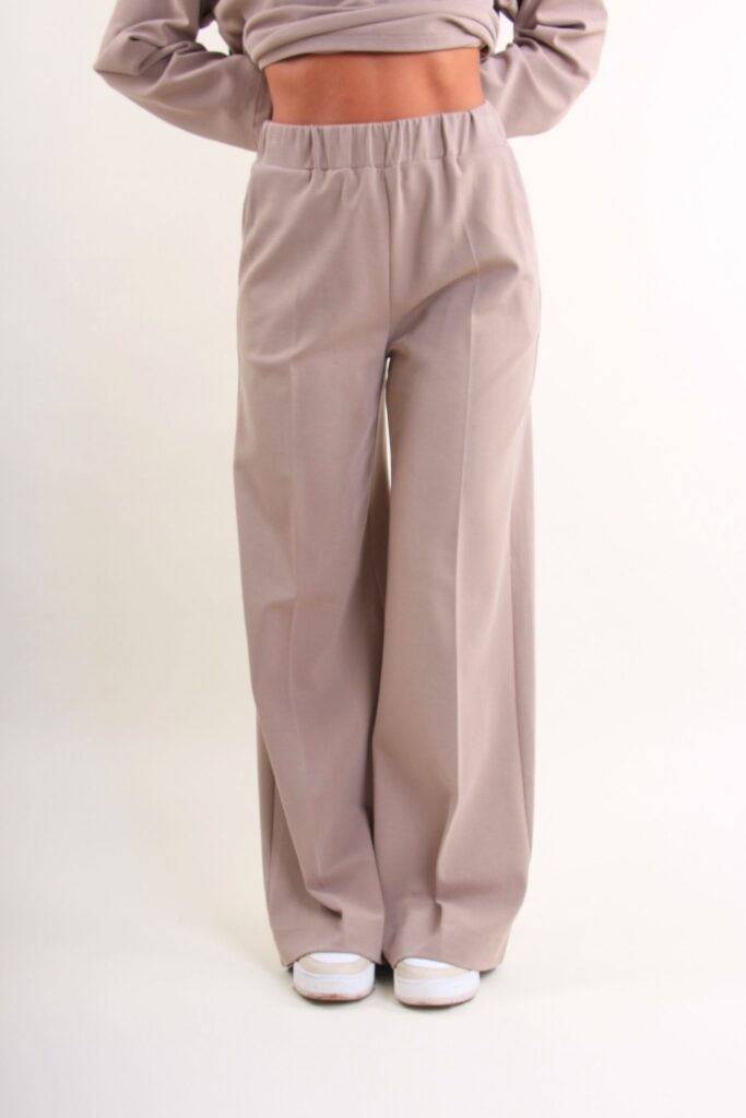 PANTALONI DI FELPA A GAMBA AMPIA - Μαλλί, TU 