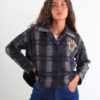 GIACCA CORTA TARTAN CON PATCH RICAMATA - Green, TU