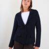 BLAZER IN MAGLIA MORBIDA - Blue, TU