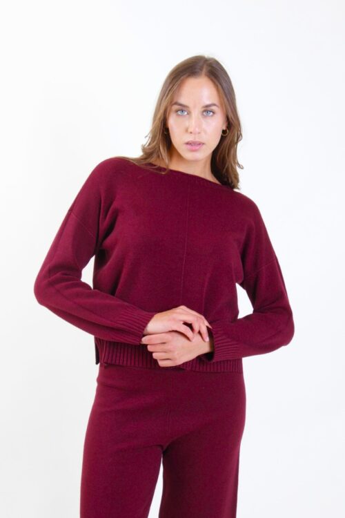 MAGLIA GIROCOLLO CON CUCITURA CENTRALE