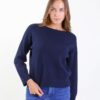 MAGLIA GIROCOLLO CON CUCITURA CENTRALE - Blu, TU