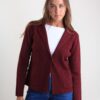 BLAZER IN MAGLIA CON CHIUSURA MONOPETTO - Bordeaux, TU