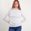MAGLIA CON COLLO ALTO MORBIDO E DETTAGLI LUMINOSI - Chalk, TU