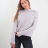 MAGLIA A COLLO ALTO E MICROPAILLETTES - Beige, TU