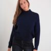 MAGLIA A COLLO ALTO E MICROPAILLETTES - Blu, TU