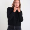 MAGLIA A COLLO ALTO E MICROPAILLETTES - Nero, TU