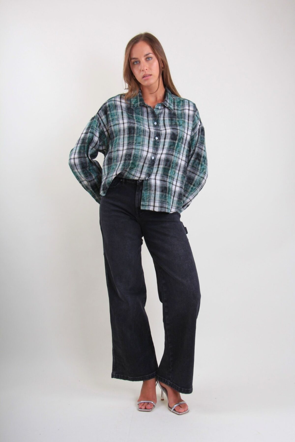 JEANS CARPENTER NERO SLAVATO A GAMBA DRITTA