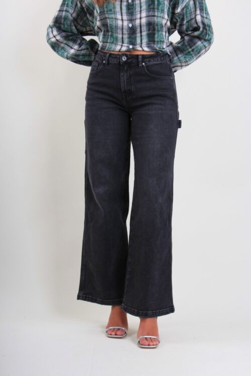 Alternative view of JEANS CARPENTER NERO SLAVATO A GAMBA DRITTA