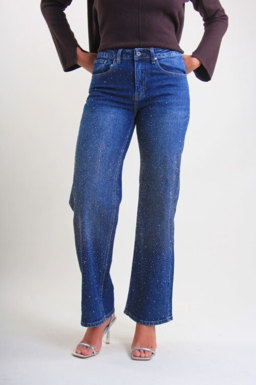 JEANS CON STRASS ALL-OVER