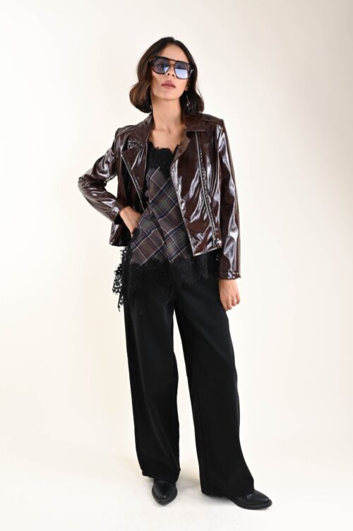 GIUBBINO EFFETTO PELLE LUCIDA