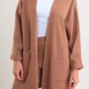 CARDIGAN APERTO CON TASCHE - Moka, TU