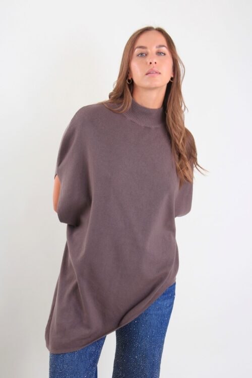 GILET ASIMMETRICO LUNGO IN MAGLIA