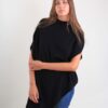 GILET ASIMMETRICO LUNGO IN MAGLIA - Black, TU