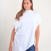 GILET ASIMMETRICO LUNGO IN MAGLIA - Cream, TU