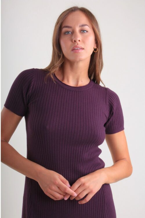 Alternative view of ABITO IN MAGLIA A COSTE CON MANICHE CORTE