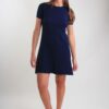 ABITO IN MAGLIA A COSTE CON MANICHE CORTE - Blu, TU