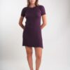 ABITO IN MAGLIA A COSTE CON MANICHE CORTE - Uva, TU