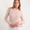 MAGLIA A COSTE CON COLLO INCROCIATO - Beige, TU