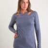 MAGLIA A COSTE CON COLLO INCROCIATO - Grey, TU