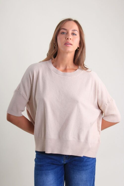 MAGLIA LEGGERA CON DETTAGLI LUMINOSI