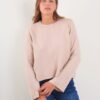 MAGLIA CON CUCITURE A VISTA - Beige, TU