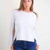 MAGLIA CON CUCITURE A VISTA - Chalk, TU