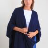 MANTELLA IN MAGLIA A COSTE - Blu, TU