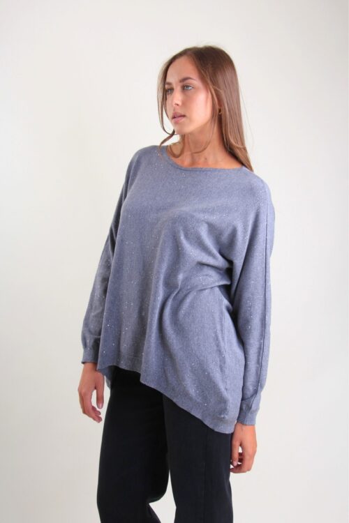 Alternative view of MAGLIA CON DETTAGLI GLITTER E VESTIBILITÀ MORBIDA