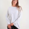 MAGLIA CON DETTAGLI GLITTER E VESTIBILITÀ MORBIDA - Chalk, TU