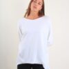 MAGLIA CON DETTAGLI GLITTER E VESTIBILITÀ MORBIDA - Cream, TU