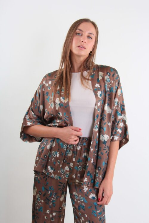 KIMONO CON STAMPA FLOREALE