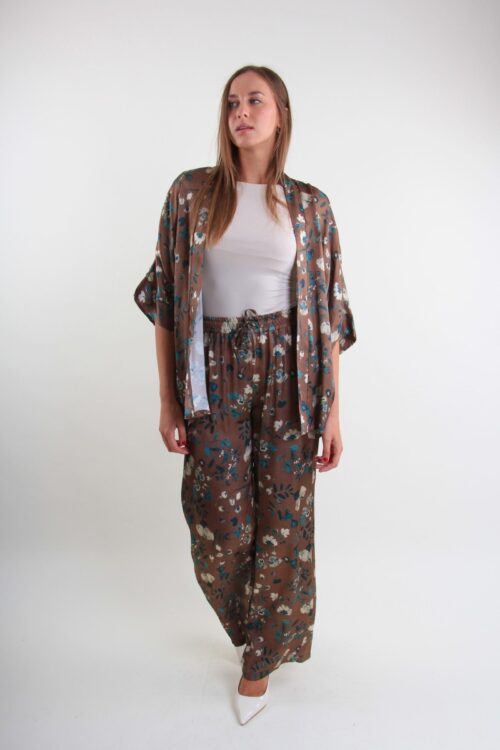 PANTALONI A PALAZZO CON STAMPA FLOREALE