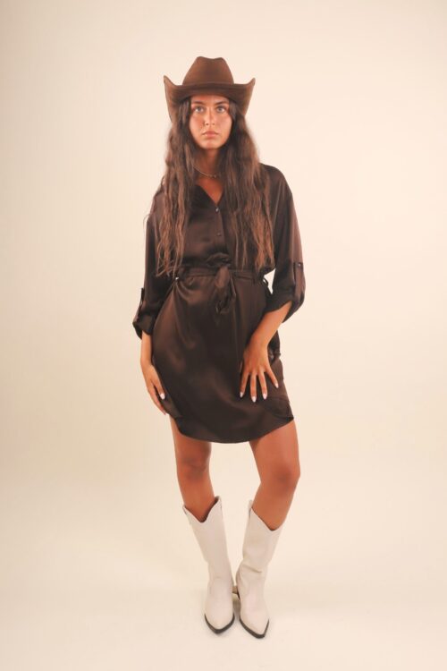 CHEMISIER CORTO IN VISCOSA