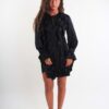 ABITO IN RASO CON VOLANT - Black, M