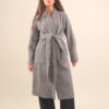 CAPPOTTO VESTAGLIA CON CINTURA IN VITA - Grey, TU