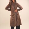 CAPPOTTO VESTAGLIA CON CINTURA IN VITA - Dark Brown, TU