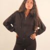 FELPA CON CAPPUCCIO E ZIP - Dark Brown, TU