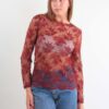 MAGLIA IN PIZZO TRASPARENTE A MANICHE LUNGHE - Bordeaux, TU