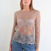MAGLIA IN PIZZO TRASPARENTE A MANICHE LUNGHE - Moro, TU