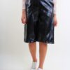 BERMUDA IN ECOPELLE EFFETTO VINTAGE - Nero, S