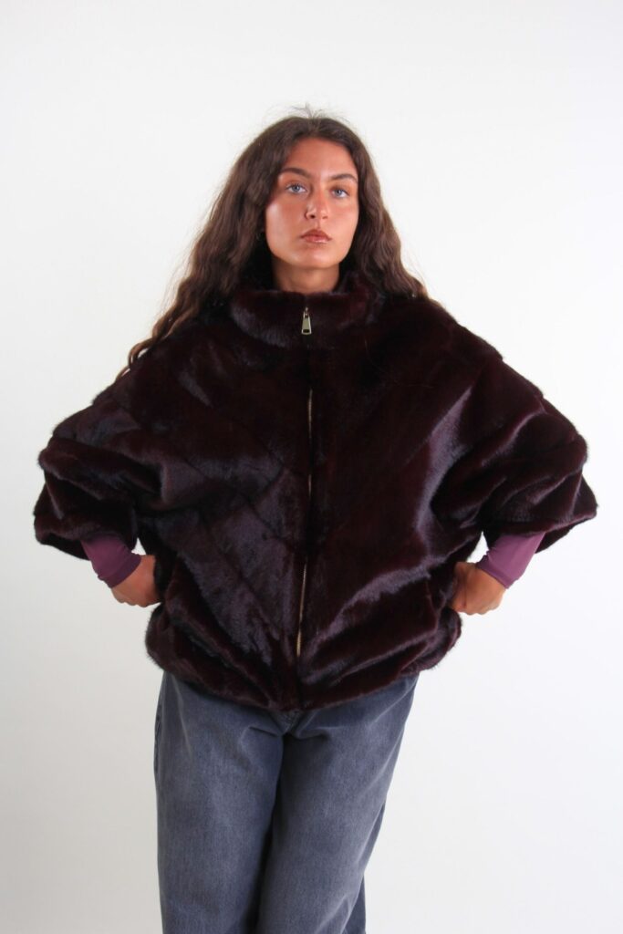 FAUX FUR CAPE 