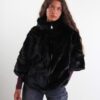 CAPPA IN ECO-PELLICCIA - Black, TU